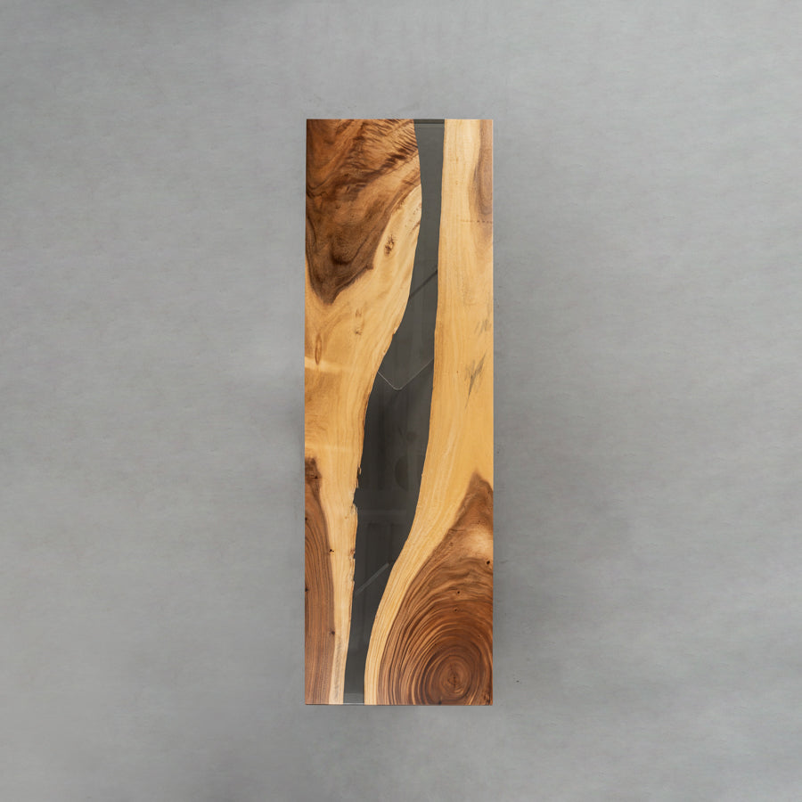 Translucent Epoxy Resin Walnut Wood Table - Kazanahome