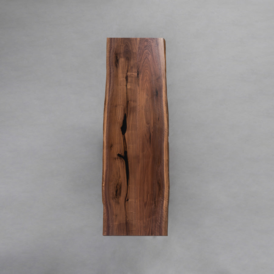 Kazana Black Walnut Table Live Edge Dining Table 34.84"Wx96.38"L