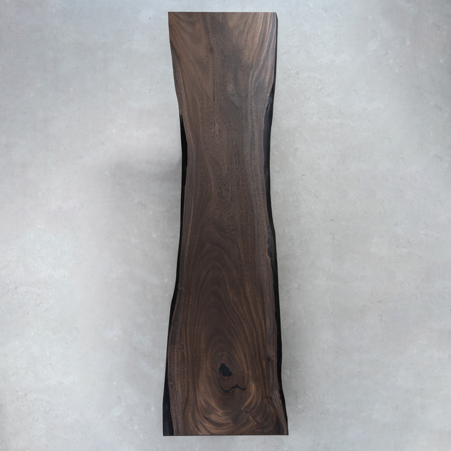 KAZANA Live Edges Walnut Solid wood Kitchen Table 39.06"Wx136.69"L