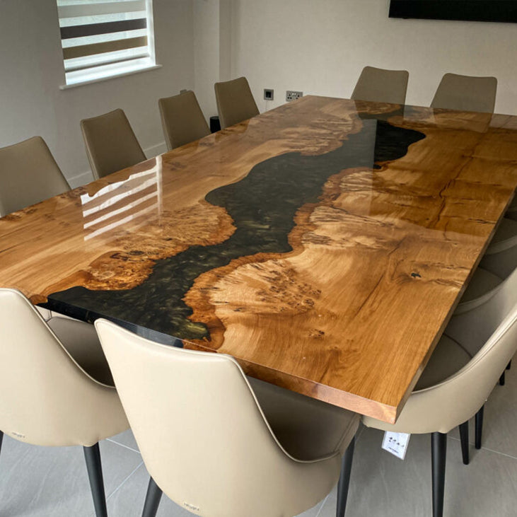 Poplar Wood Epoxy Table - Kazanahome