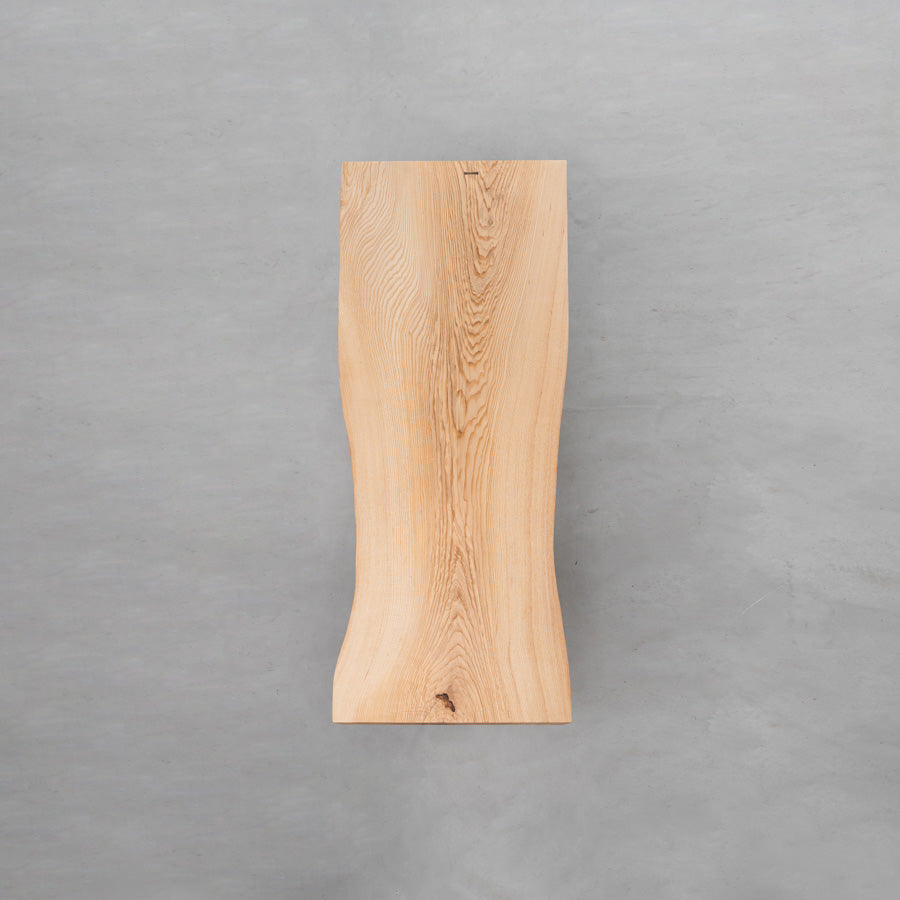 kazanahome Live Edge Ash Table with metal leg