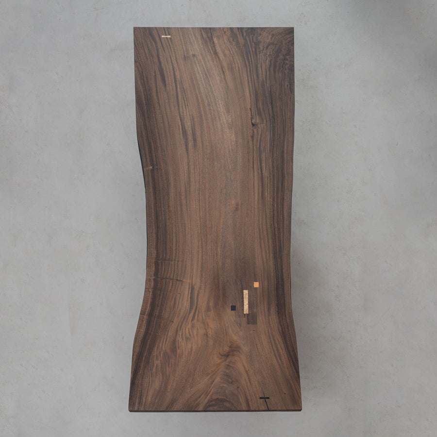 Exceptional Black Walnut wood Live Edge Dining Table kazanahome