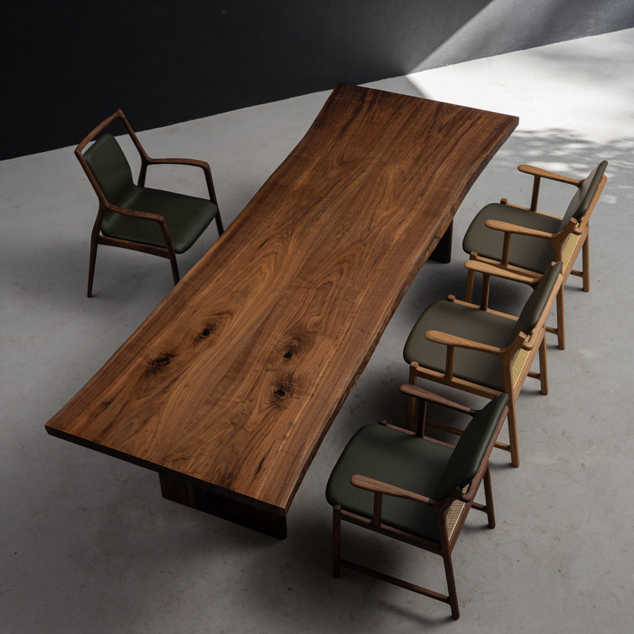 KAZANA Black Walnut Live Edge Table 40.47"Wx110.6"L