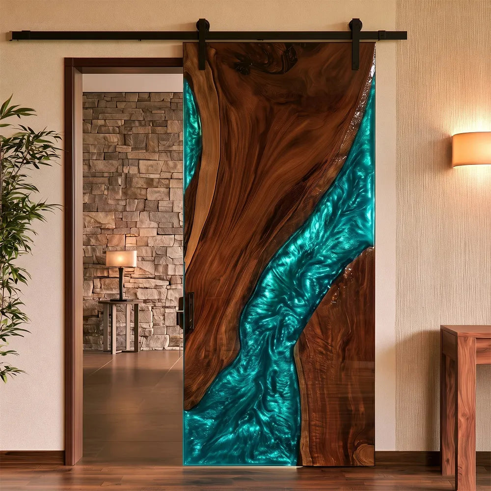 peacock-blue-epoxy-entrance-door-miami-fl