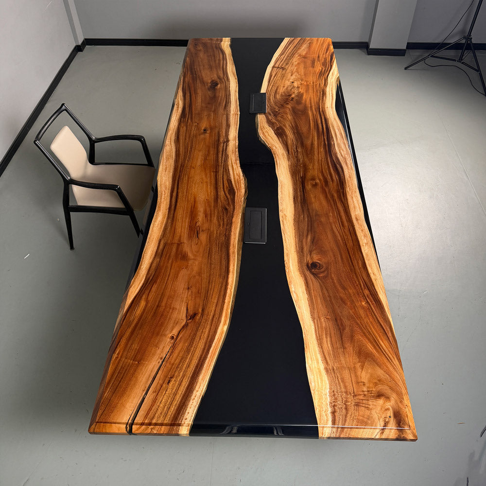 walnut-epoxy-table-with-power-outlets-houston
