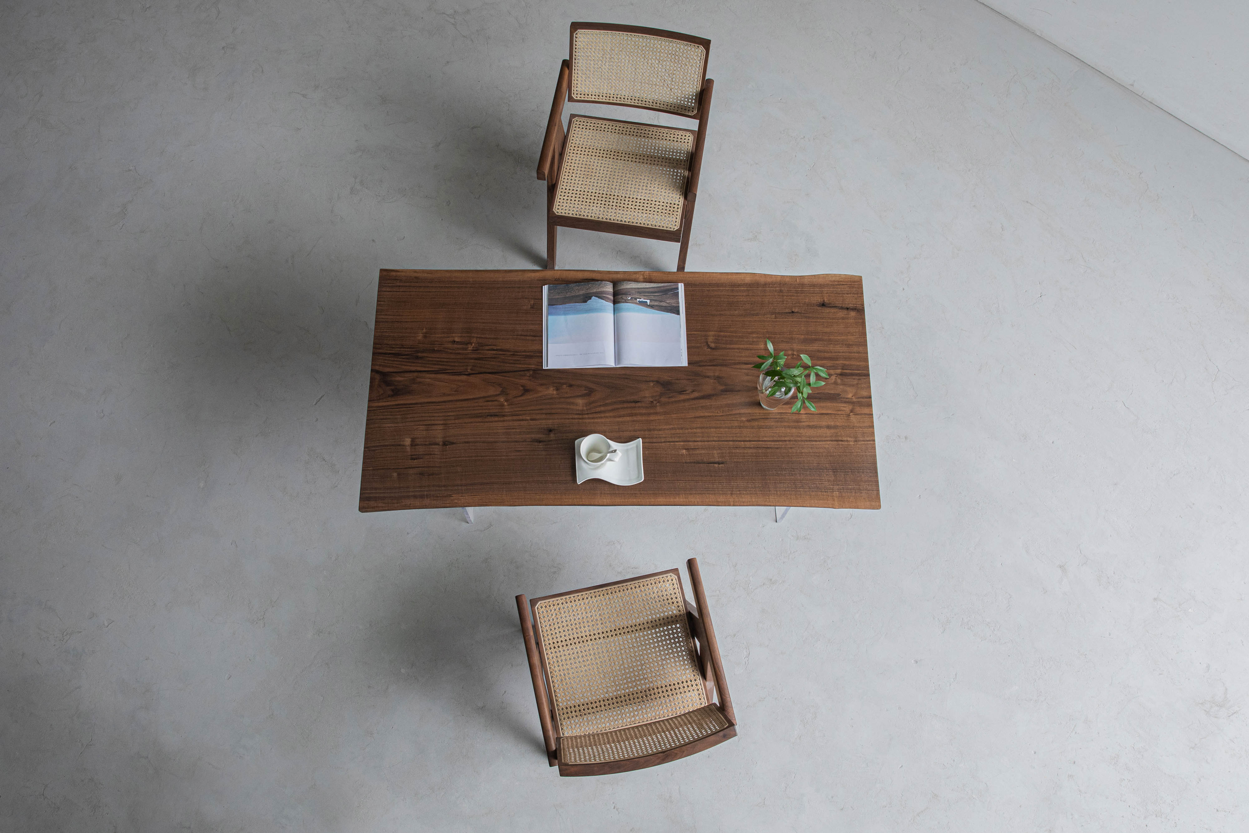 KAZANA Home Black Walnut Live Edge Dining Table, Length: 58-1/4 Inches