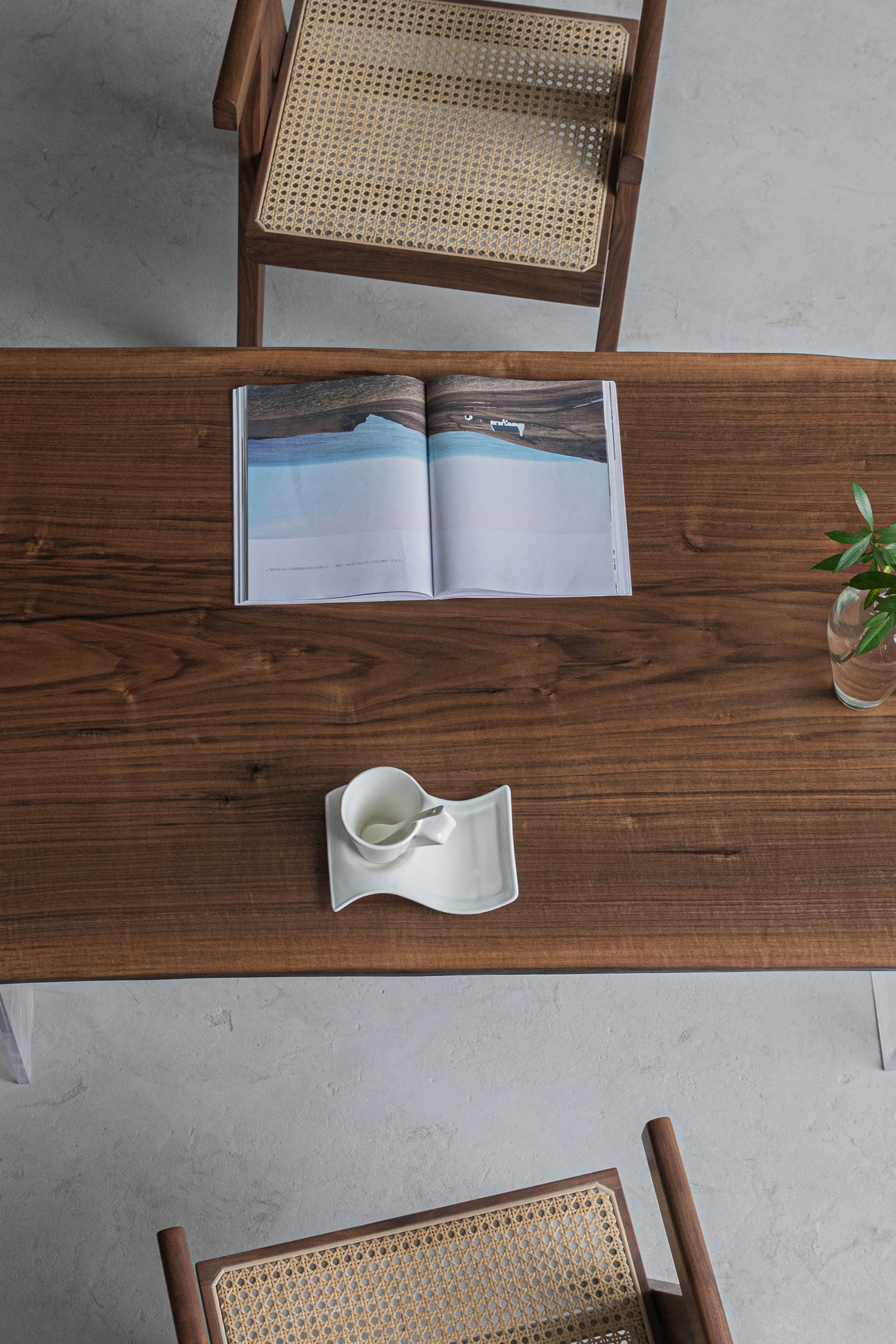 KAZANA Home Black Walnut Live Edge Dining Table, Length: 58-1/4 Inches