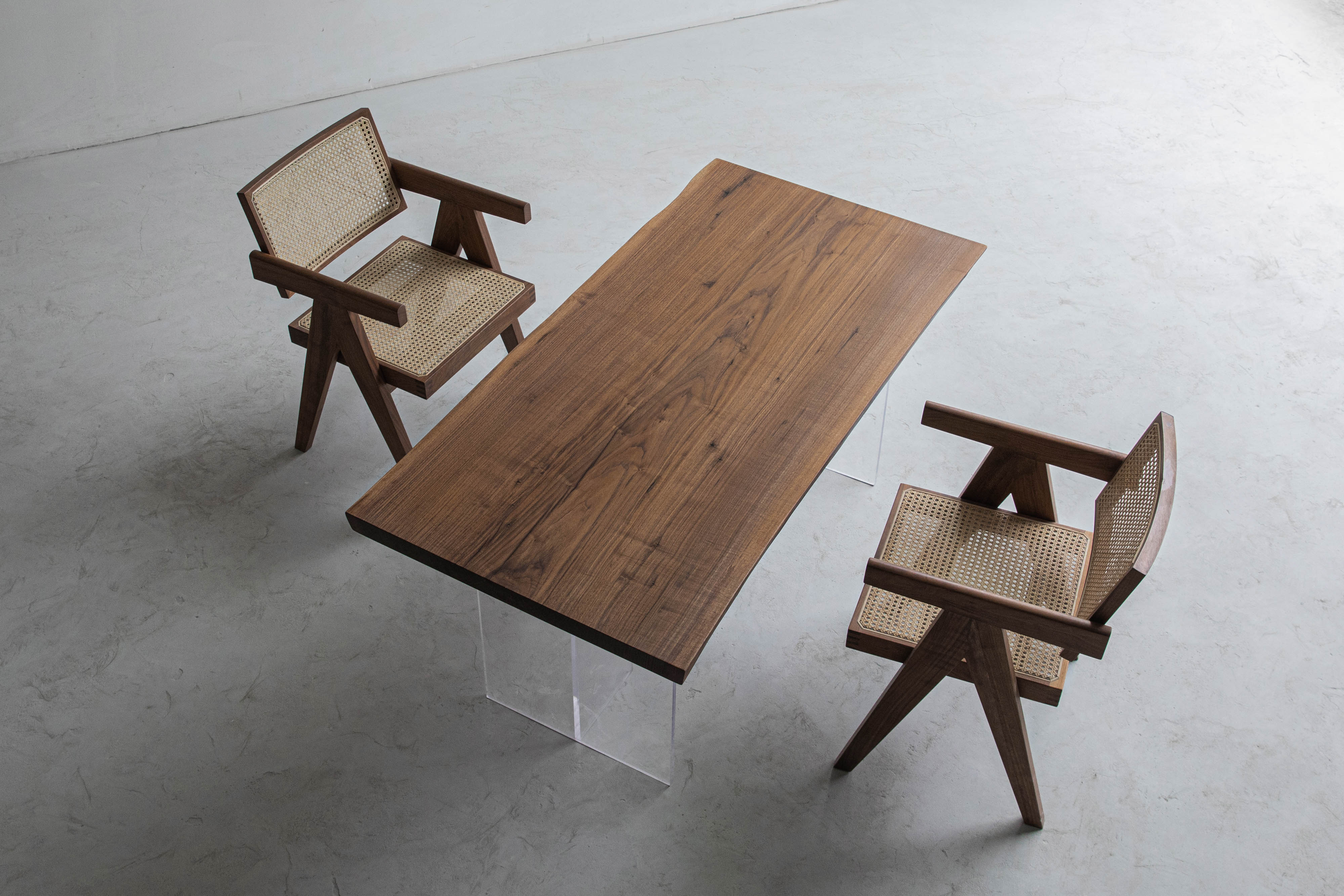 KAZANA Home Black Walnut Live Edge Dining Table, Length: 58-1/4 Inches