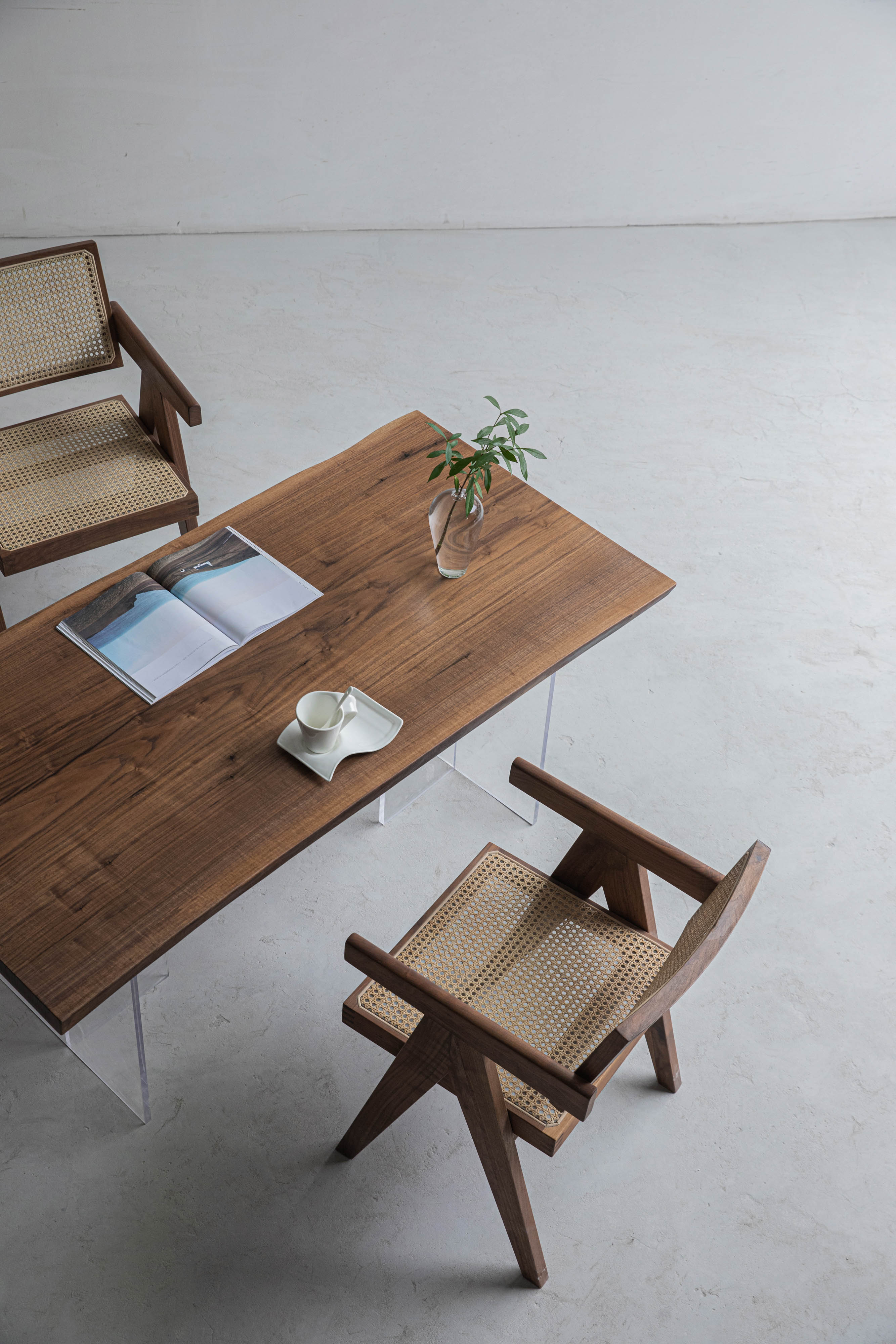 KAZANA Home Black Walnut Live Edge Dining Table, Length: 58-1/4 Inches