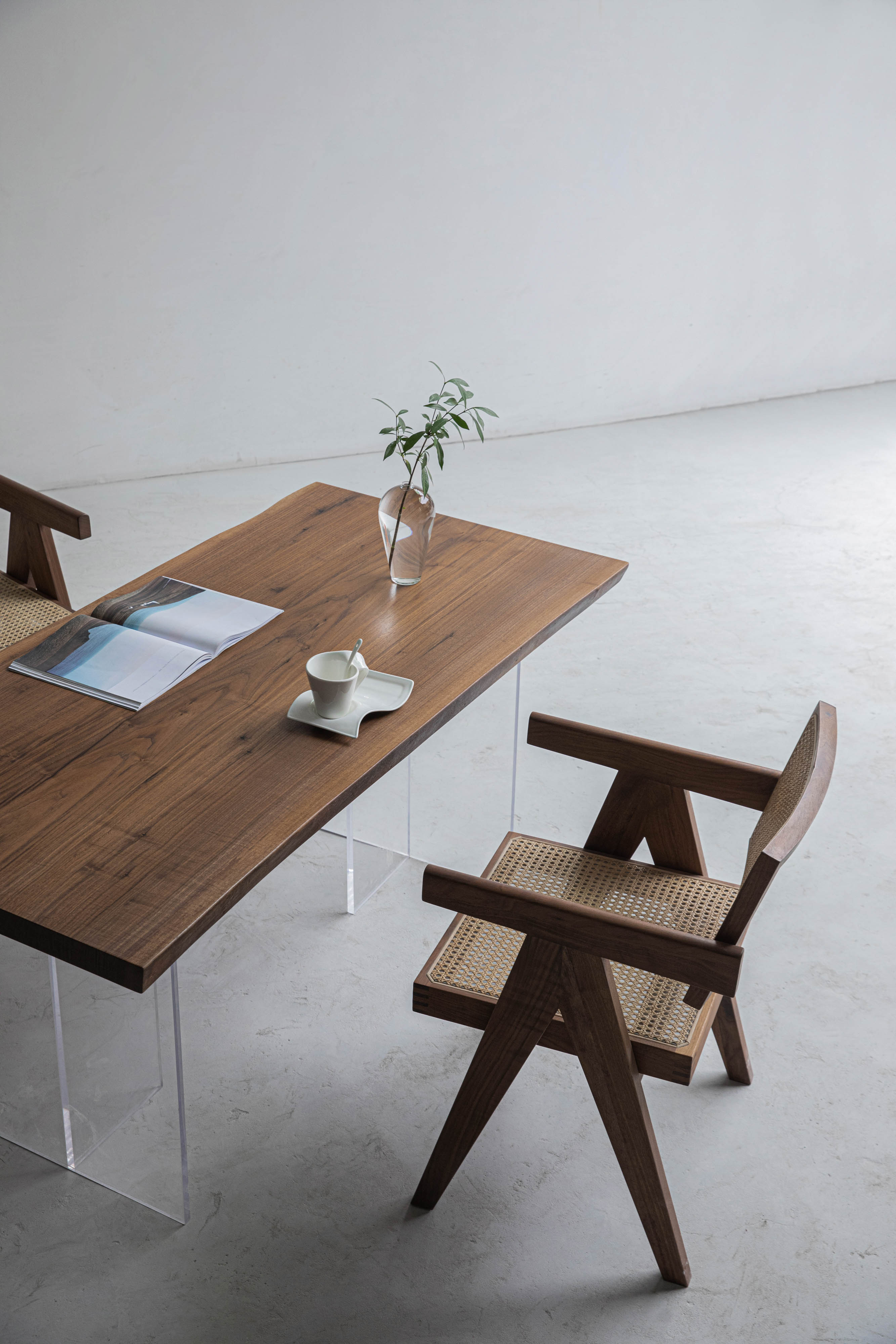 KAZANA Home Black Walnut Live Edge Dining Table, Length: 58-1/4 Inches