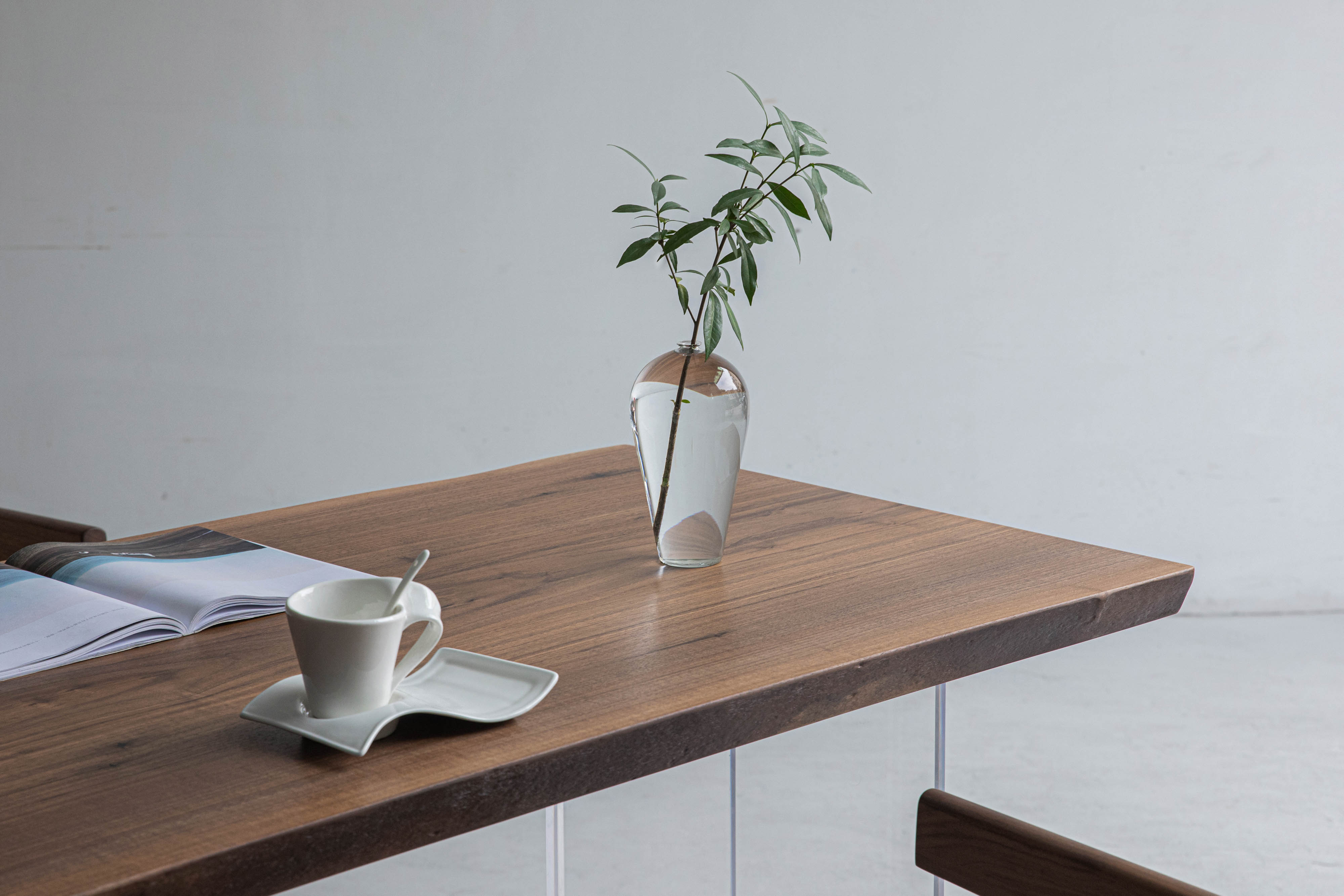 KAZANA Home Black Walnut Live Edge Dining Table, Length: 58-1/4 Inches