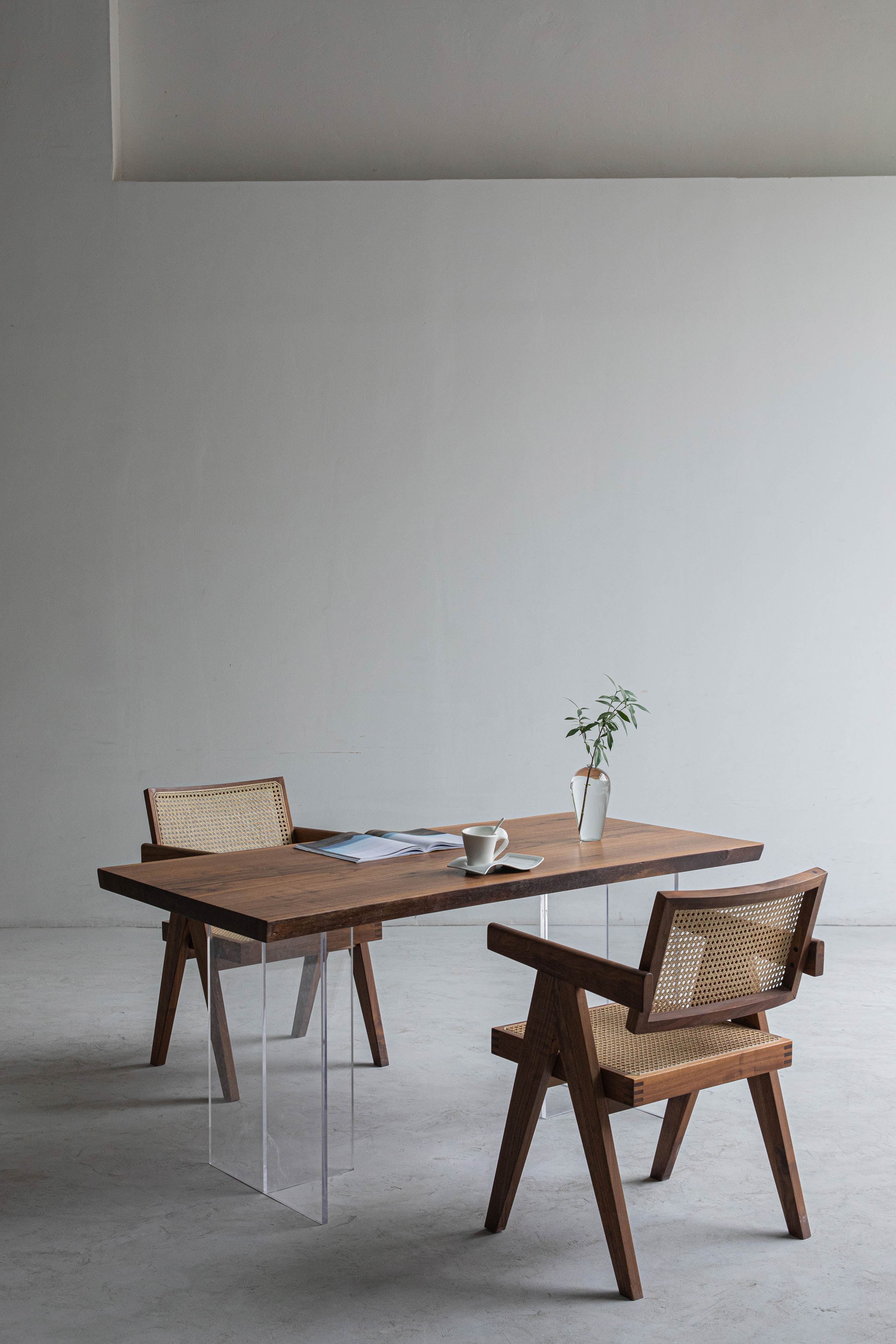 KAZANA Home Black Walnut Live Edge Dining Table, Length: 58-1/4 Inches