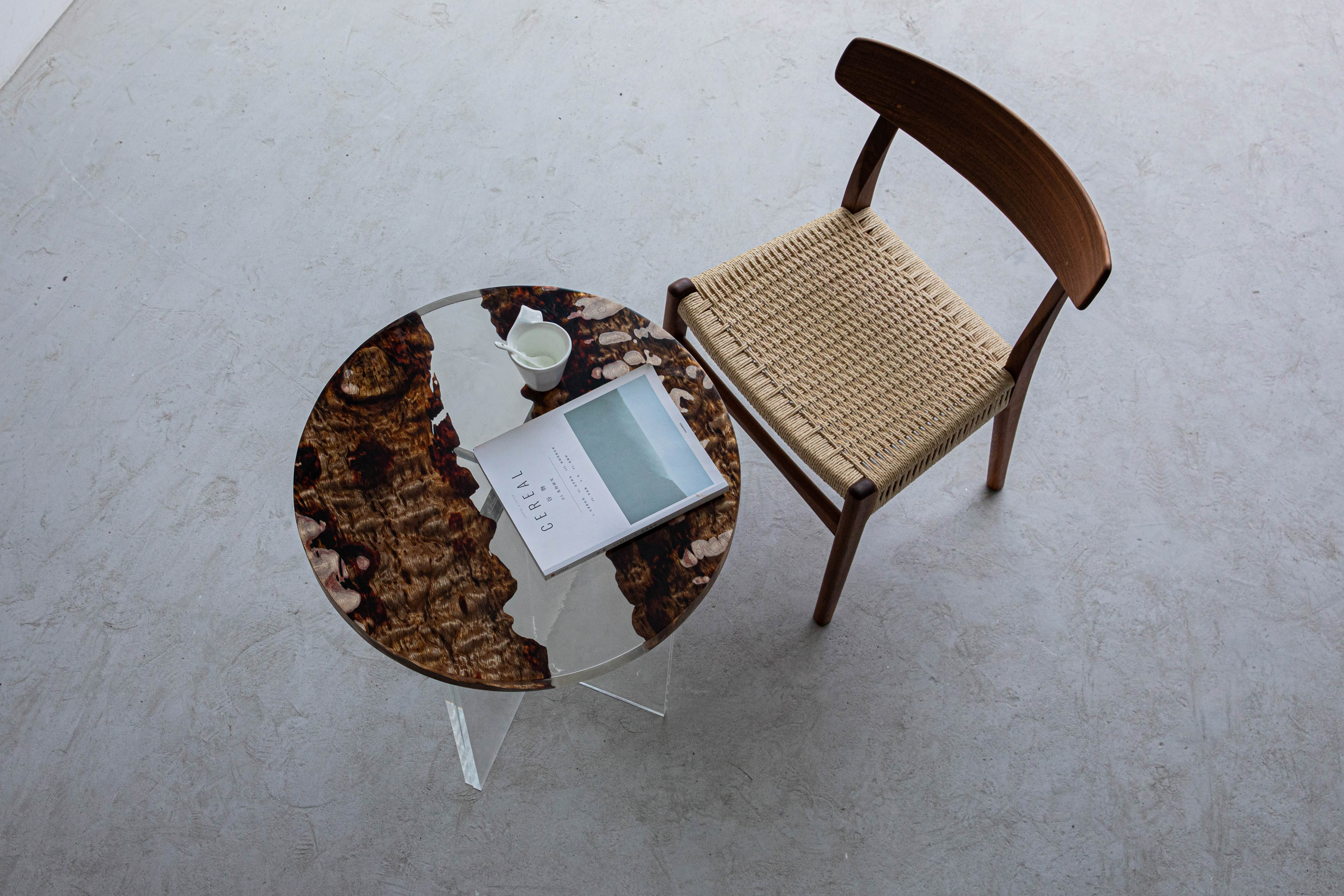 KAZANA Home Wooden Epoxy Coffee Table BE60-4.5-87BM-3