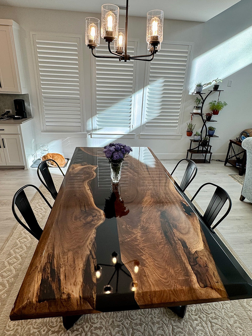 Custom Black Walnut Epoxy Table From John Thornell-Kazanahome