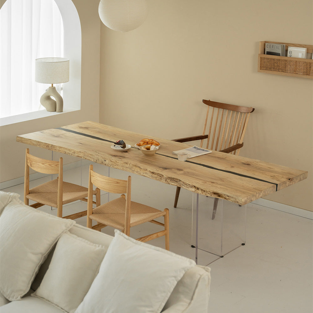 Kazanahome Wood Slabs | How to Choose a Solid Wood Dining Table?