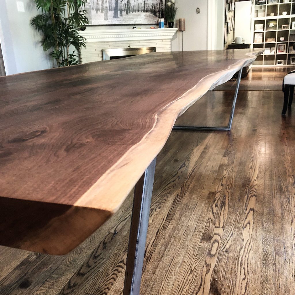 Kazanahome live edge dining table, custom epoxy table