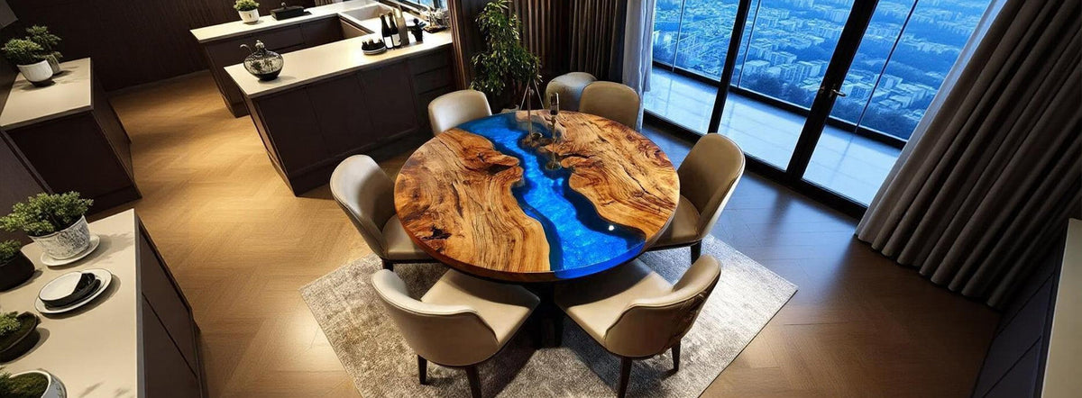 Round Epoxy Table In California