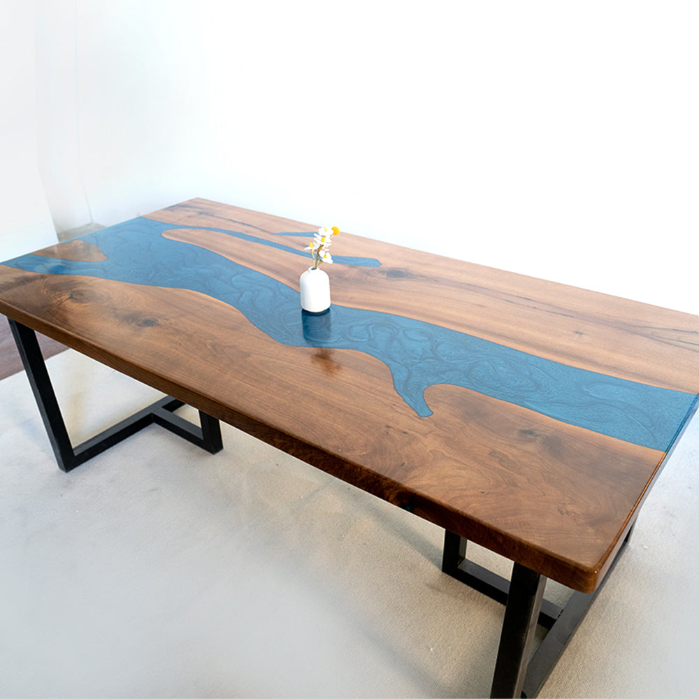 Custom Walnut Epoxy River Tables CT27 For Zak