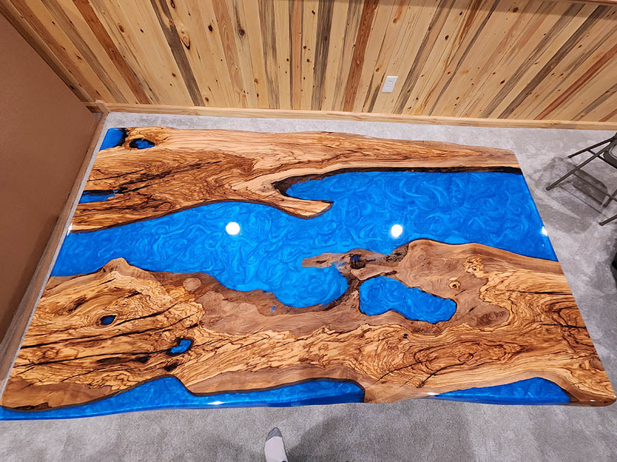 Custom Olive Epoxy Table for Judy