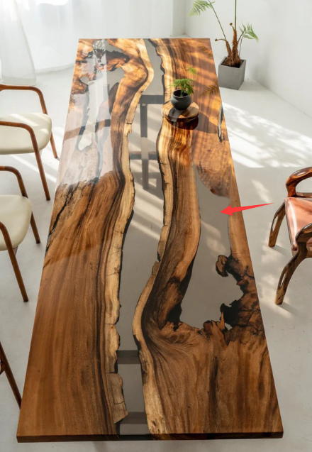 Custom Olive Epoxy Table Balance $2322 for Neewa