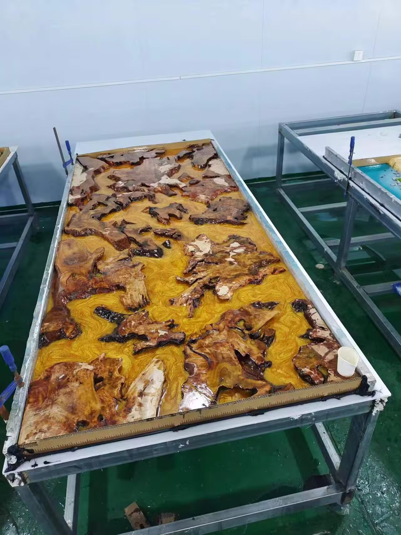Custom Ash Epoxy Table balance  $1406.69 for Helen