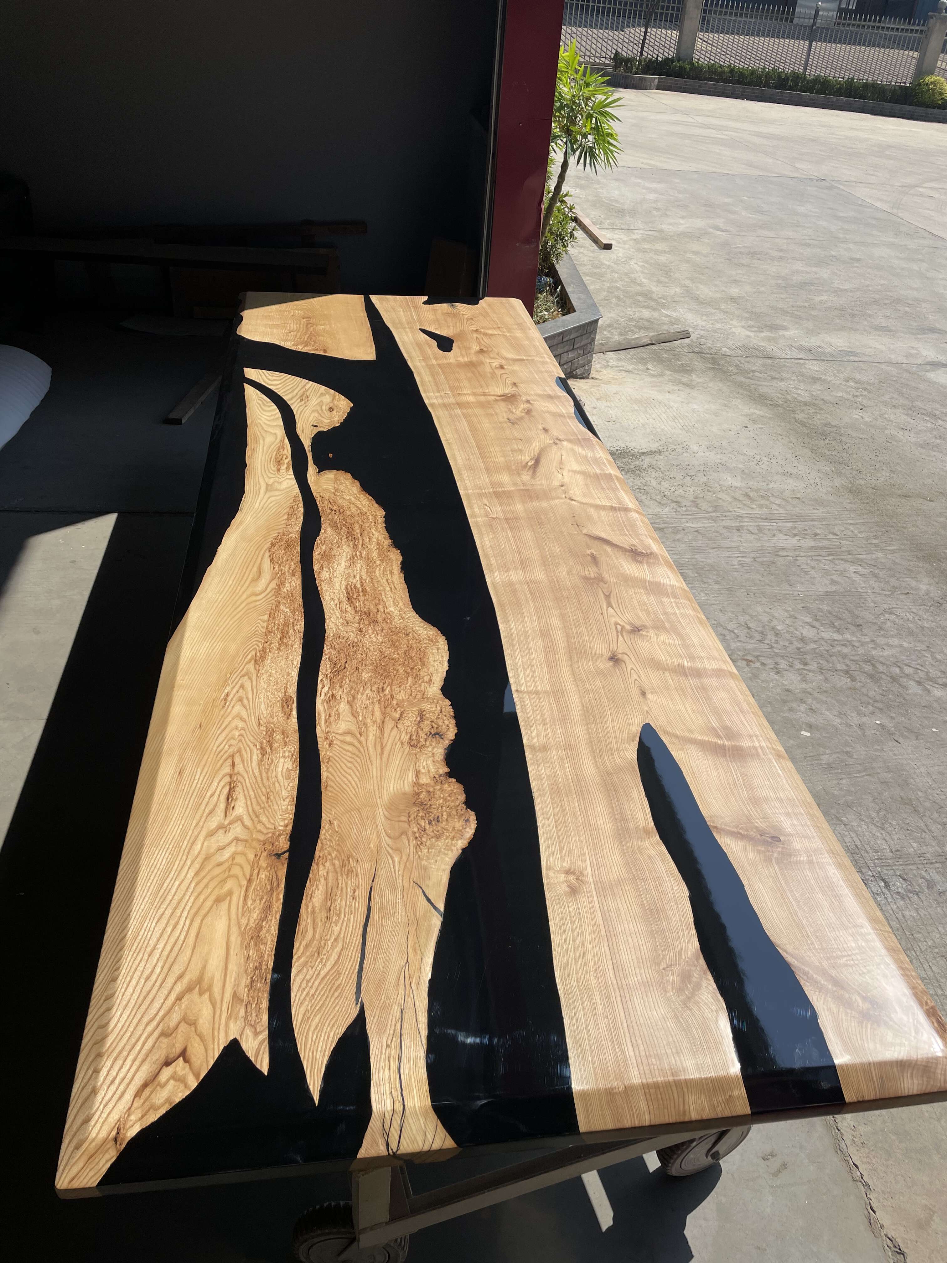 Custom Ash Epoxy Table Truck unloading charges for Jeremy $700