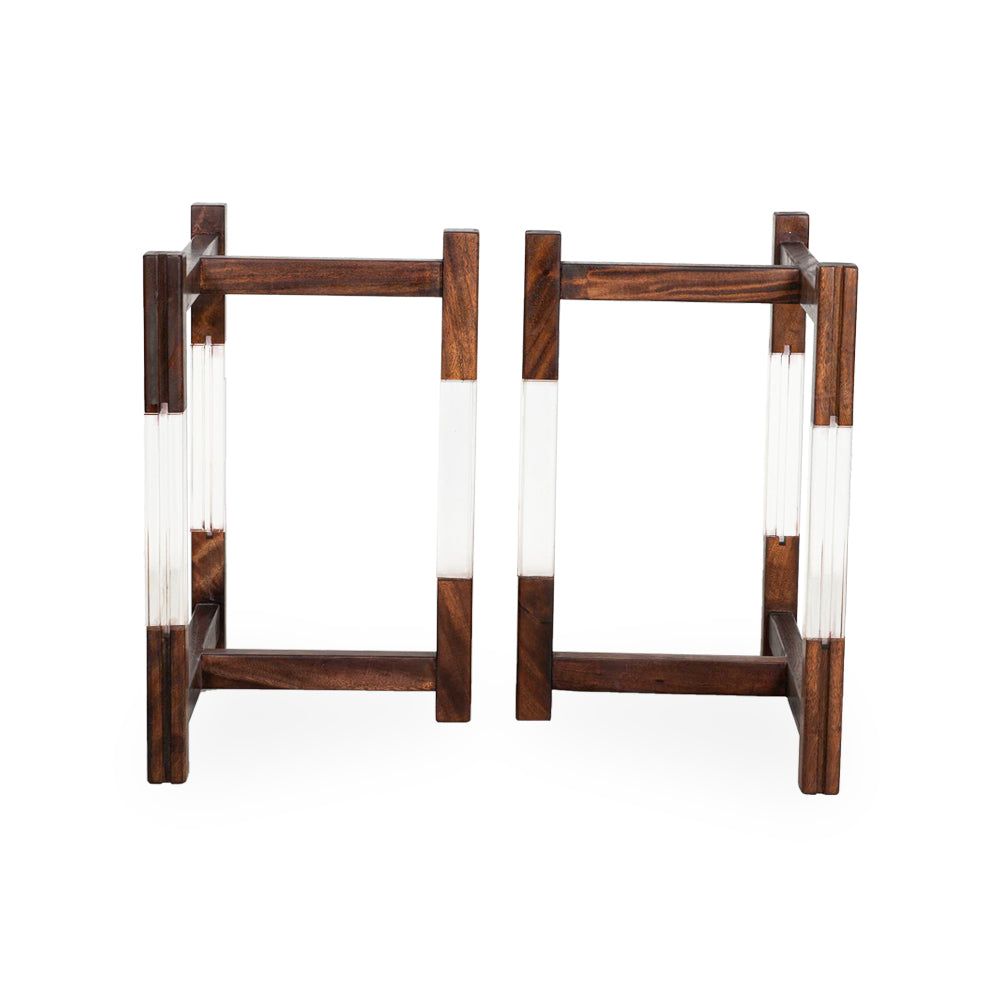 Acrylic Wood Table Leg / Table Base T-shape One-pair WTL-05