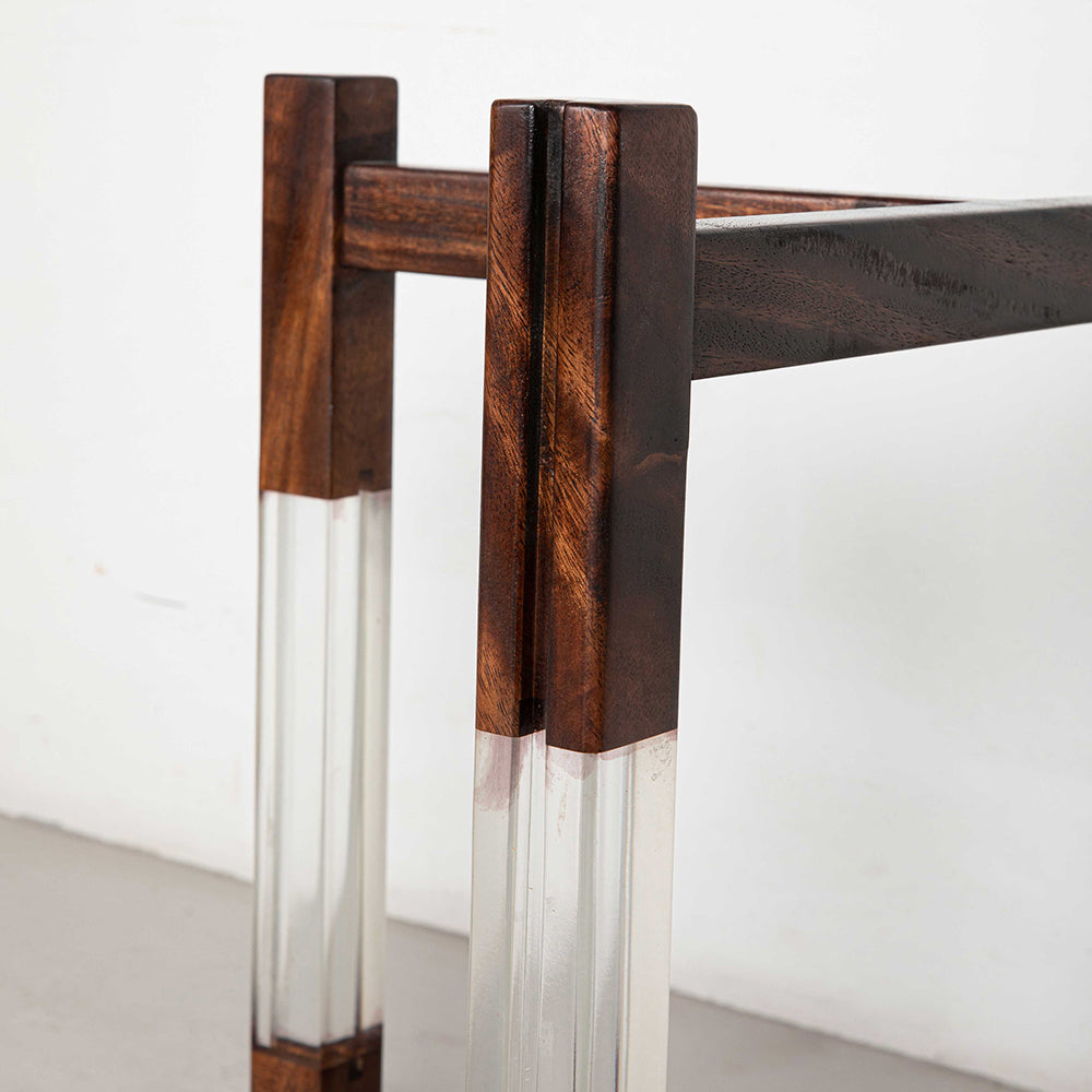 Acrylic Wood Table Leg / Table Base T-shape One-pair