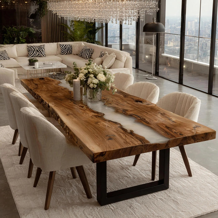 【Nanashi】WOOD PANEL TABLE 120 Wood Slab Table