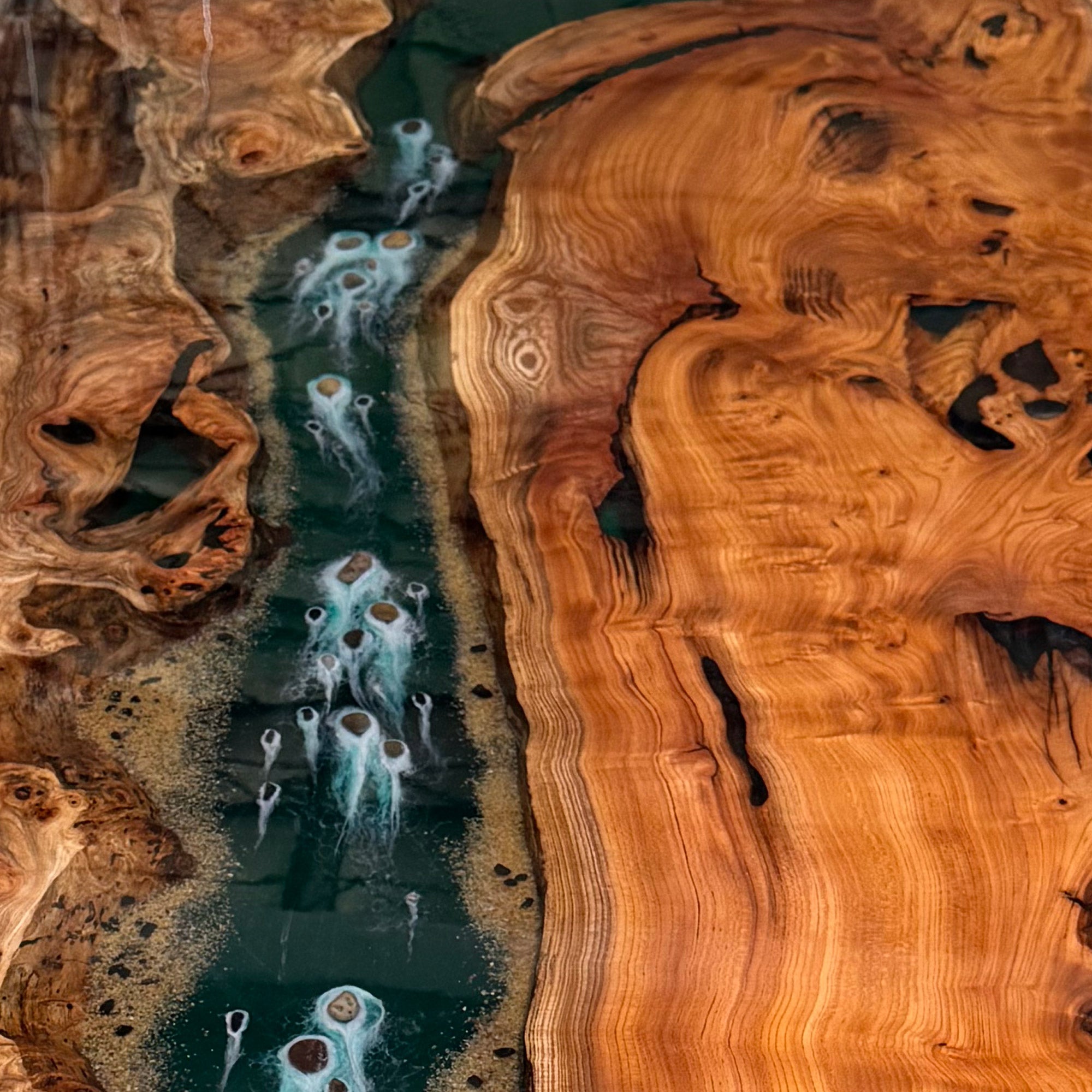 Beech Stone Island Resin Epoxy Table in Denver