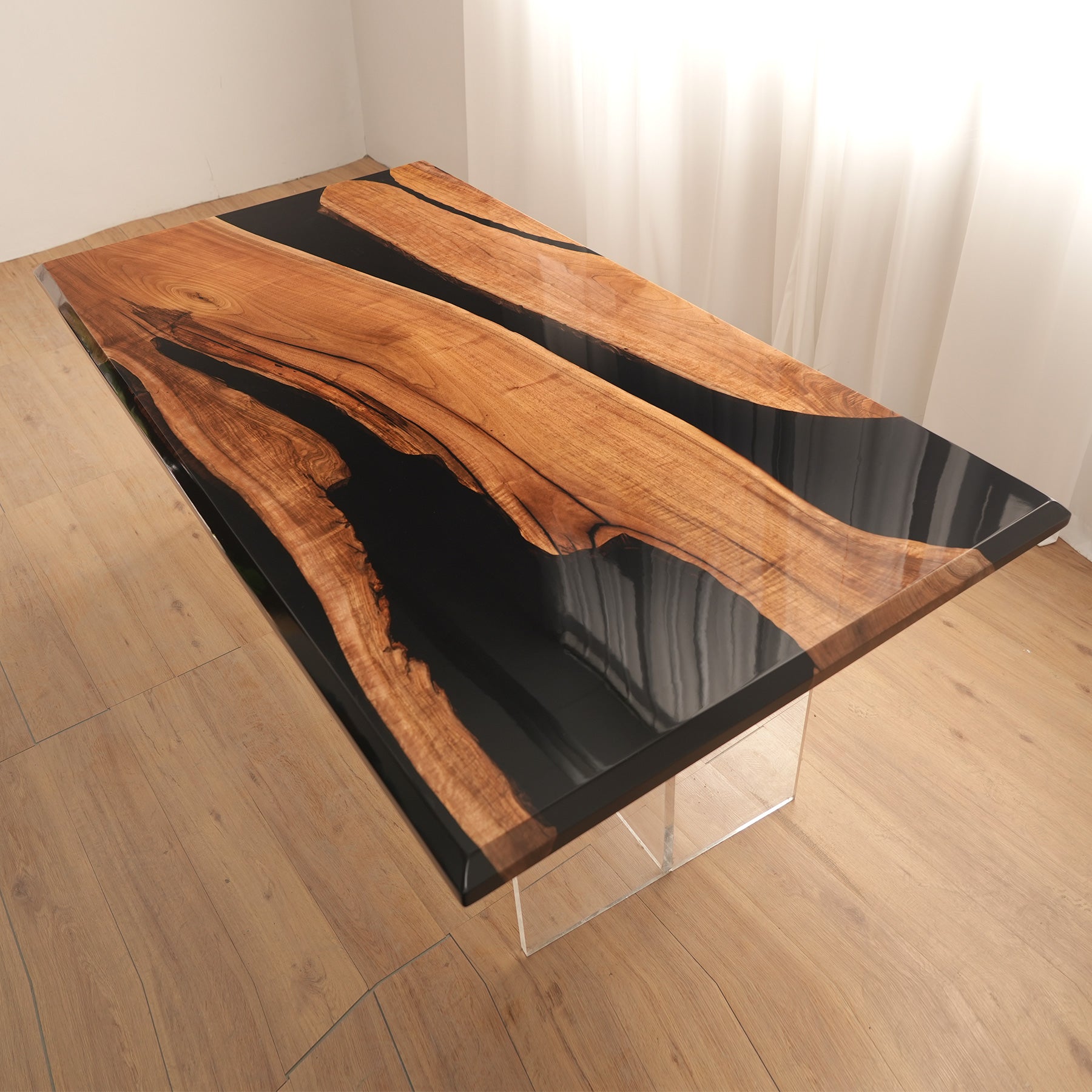 Kazanahome Black Resin Epoxy Tabletop 