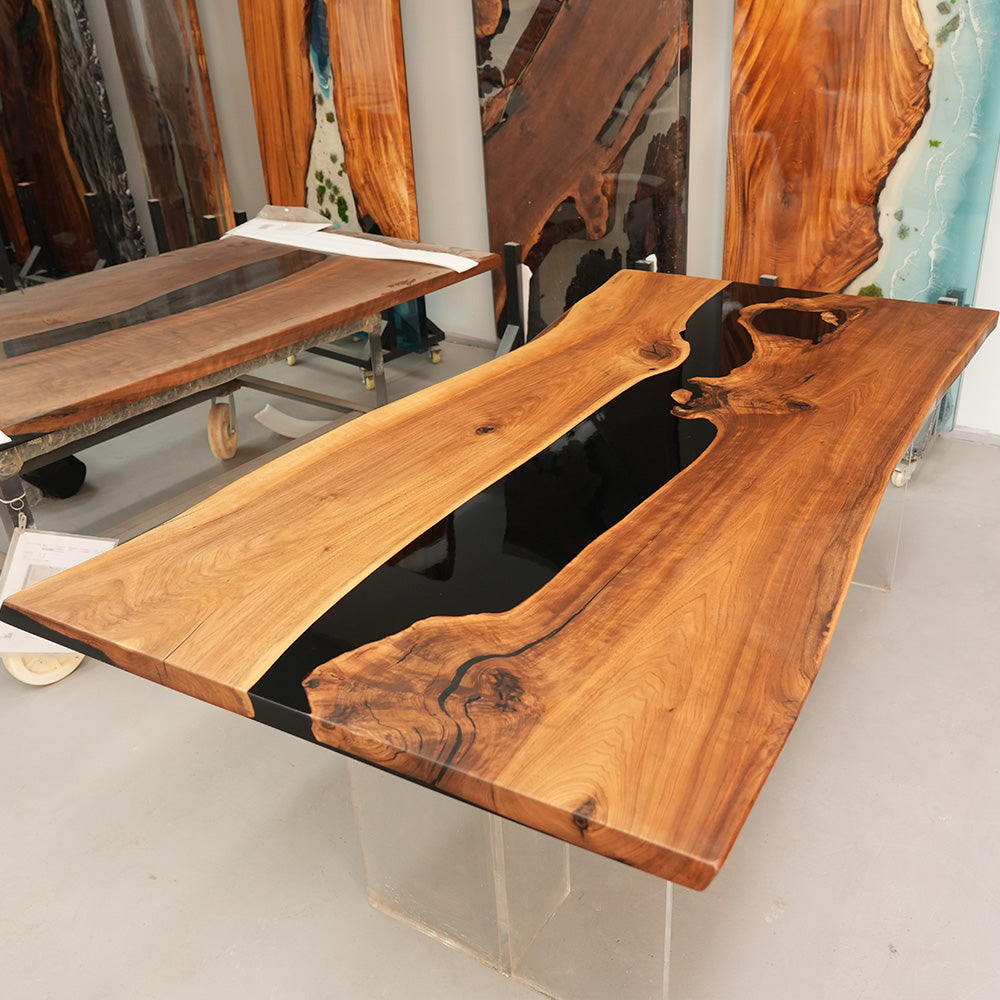 Black Walnut Black River Resin Epoxy Table