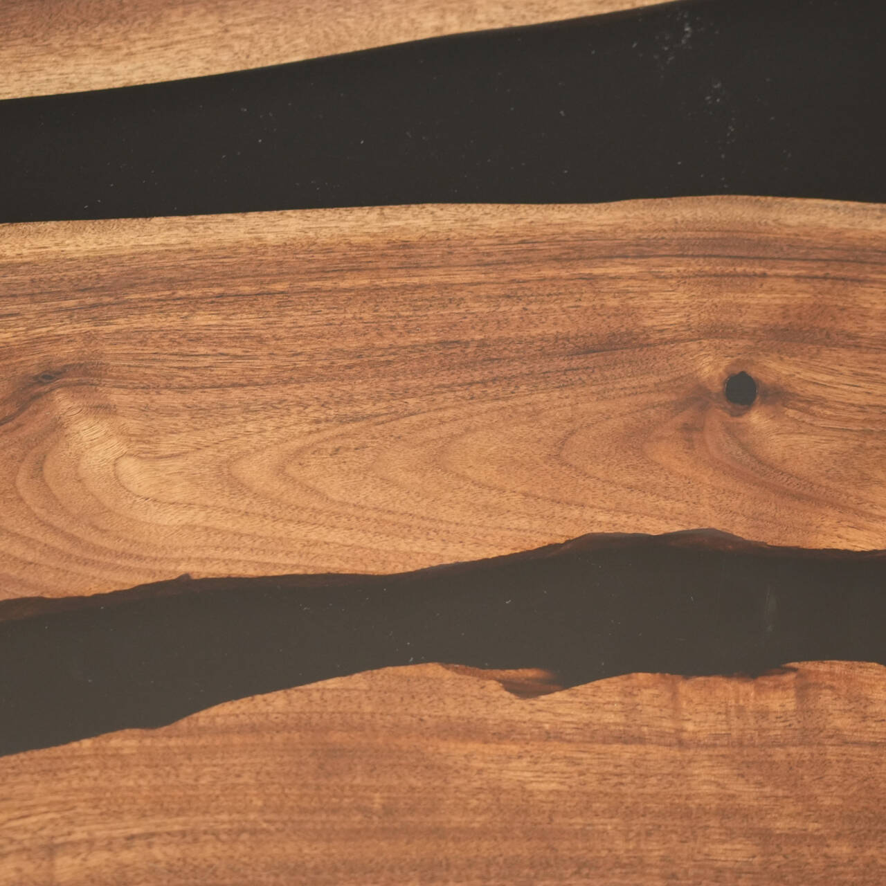 Black Walnut Wood River Epoxy Table in New York