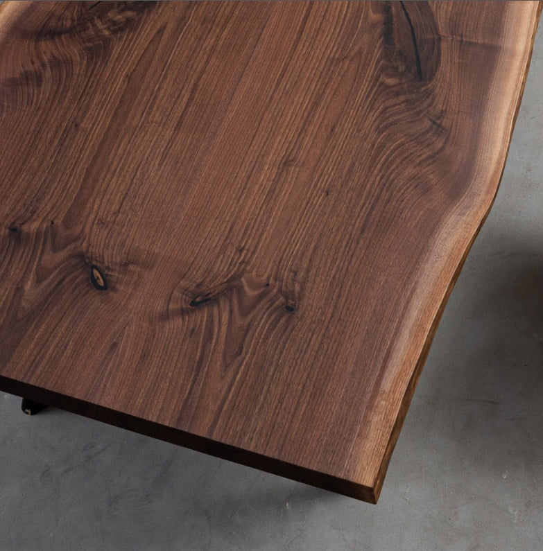kazanahome handmade Black Walnut Book Matched Live Edge Dining Table