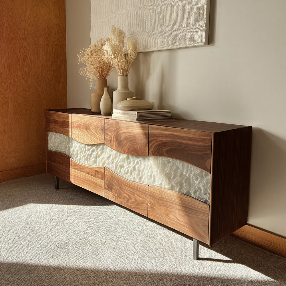 Pearls White Epoxy Sideboards  – A Slice of Coastal California