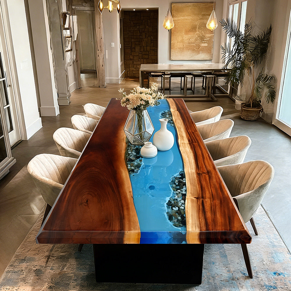 Black Walnut Epoxy Table - Kazanahome in San Deigo