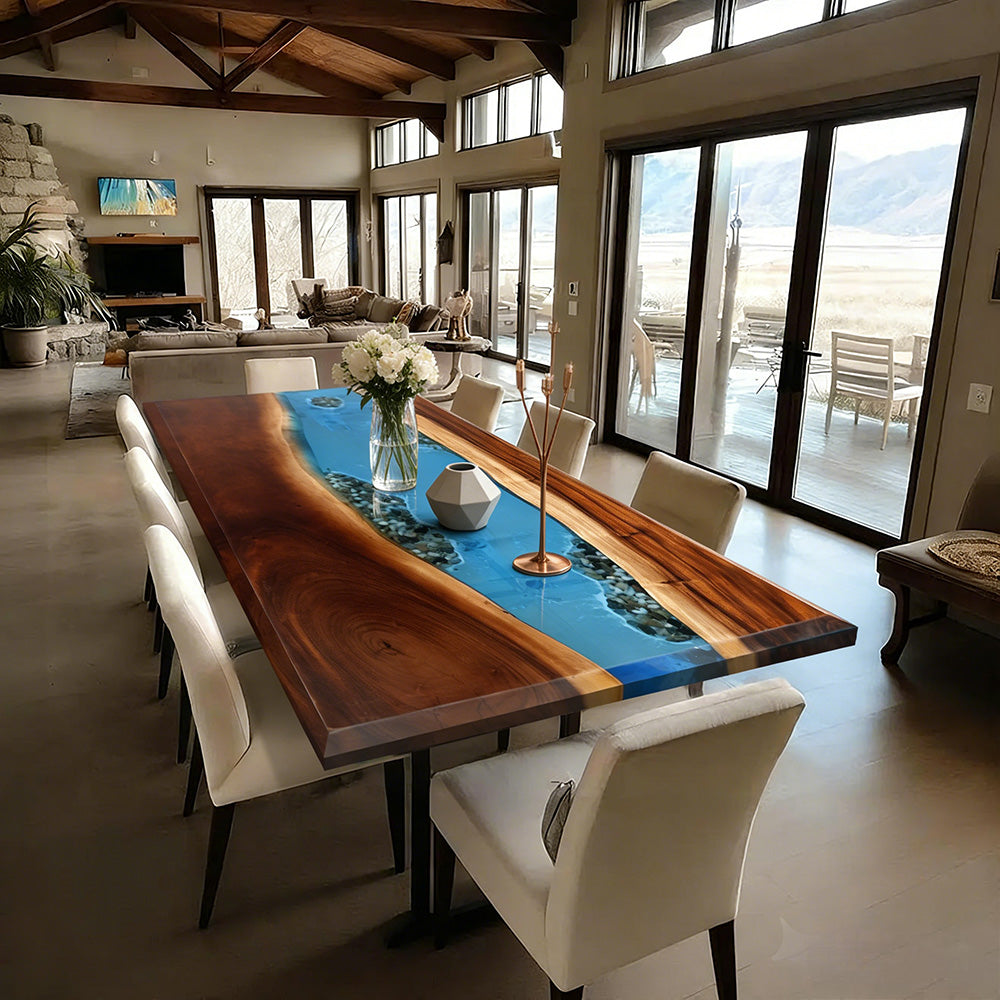 Black Walnut Epoxy Table - Kazanahome in San Jose