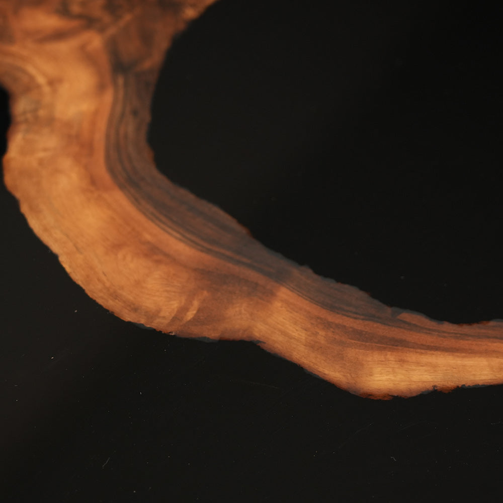 KAZANAHOME Black Walnut Black Live Edge Table