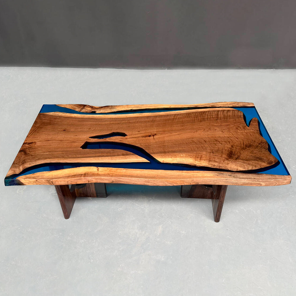 Resin Blue Epoxy Tabletop