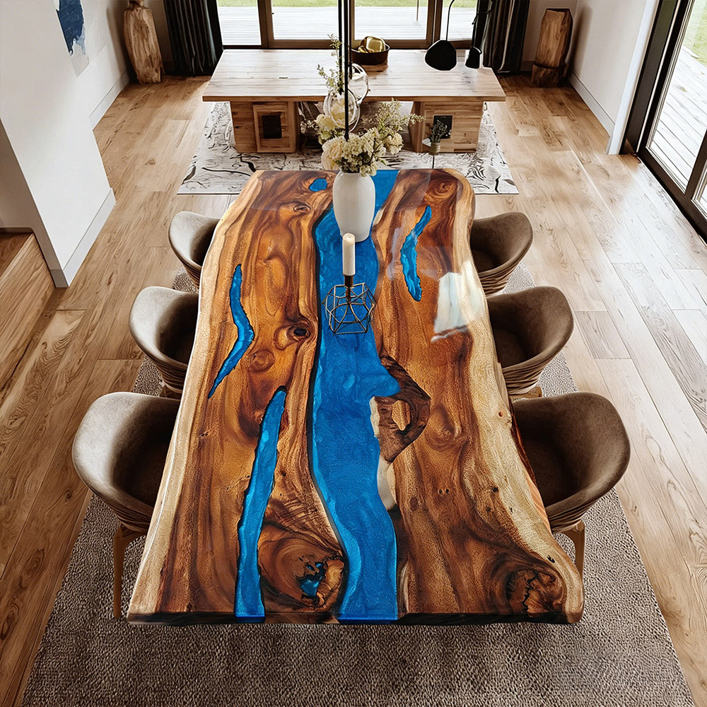 【Black Walnut× Epoxy Resin】木製 ボウル 作家もの Luxe South American Walnut Wood Epoxy Resin Table