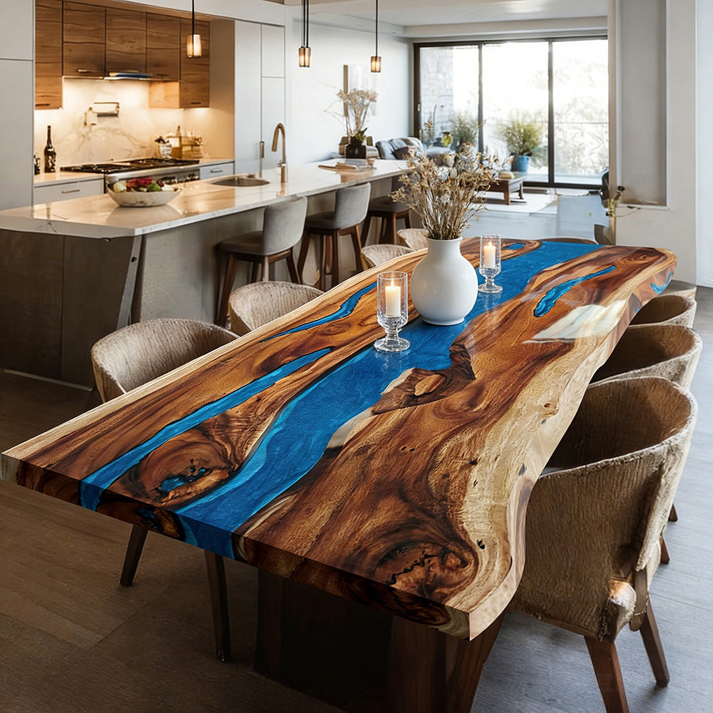 【Black Walnut× Epoxy Resin】木製 ボウル 作家もの Luxe South American Walnut Wood Epoxy Resin Table