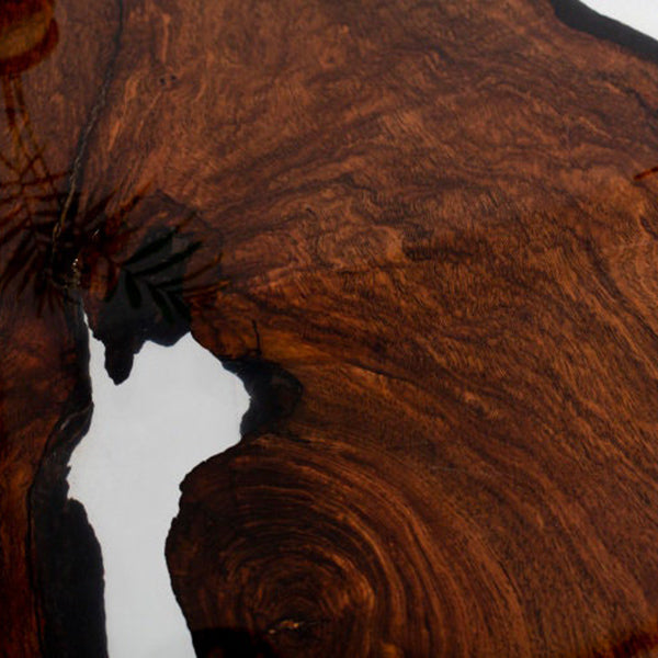 Black Walnut Round Resin Epoxy Table Kazanahome in Austin