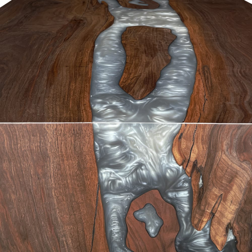  River Epoxy Waterfall Table in Los Angeles
