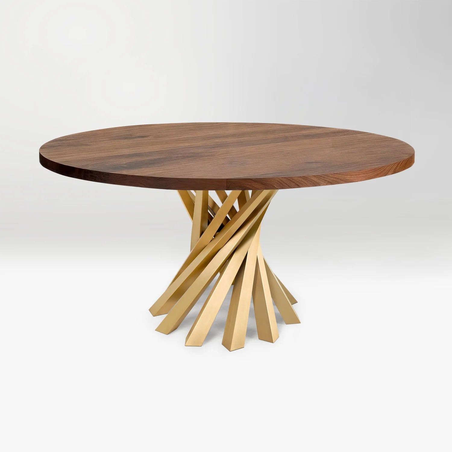 Brushed Gold Steel Table Legs 28" H