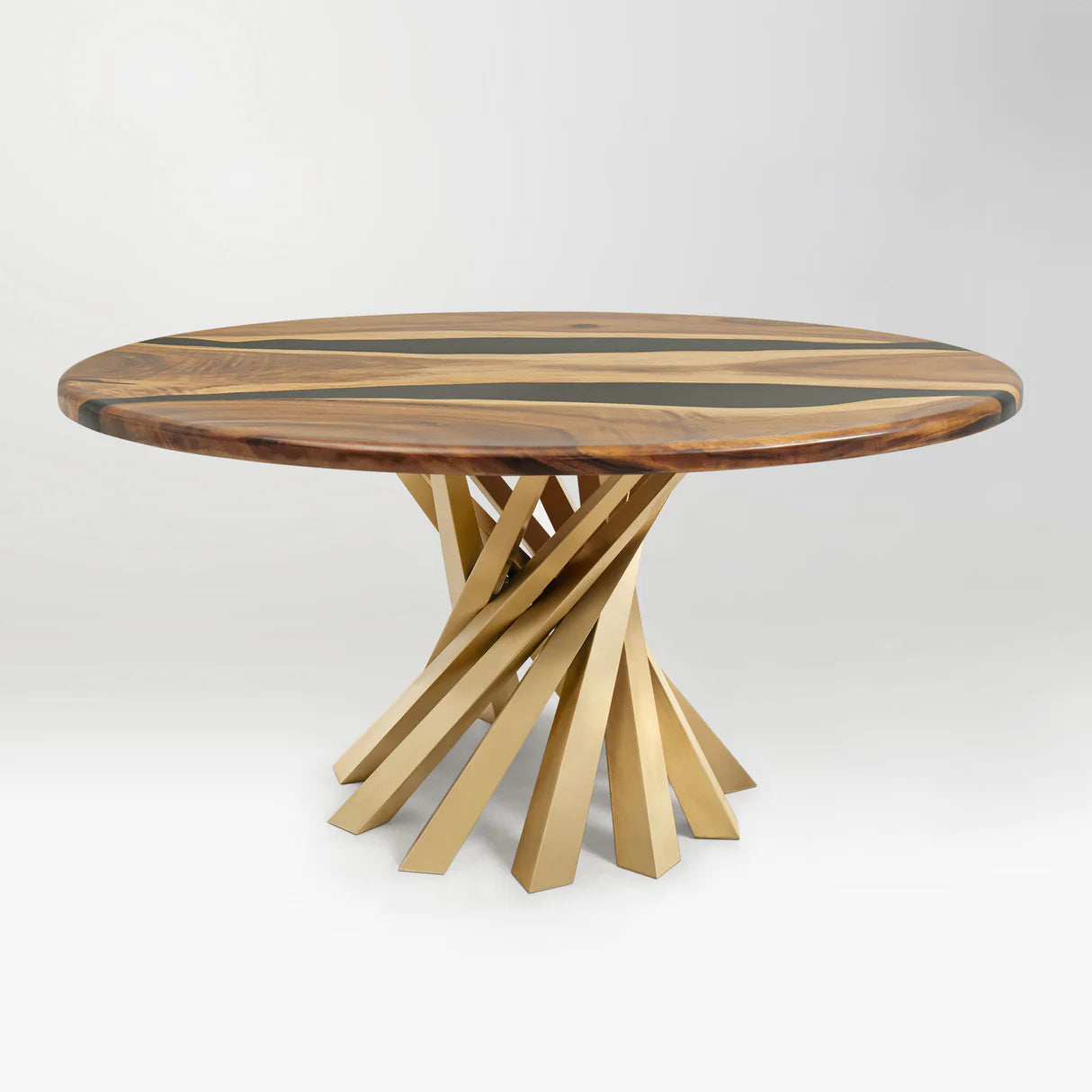 Brushed Gold Stainless Steel Table Legs 28" H for Round Table Tops