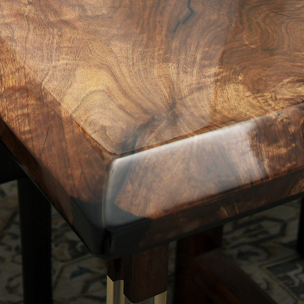 Black Walnut Epoxy Table - Kazanahome  in Los Angeles