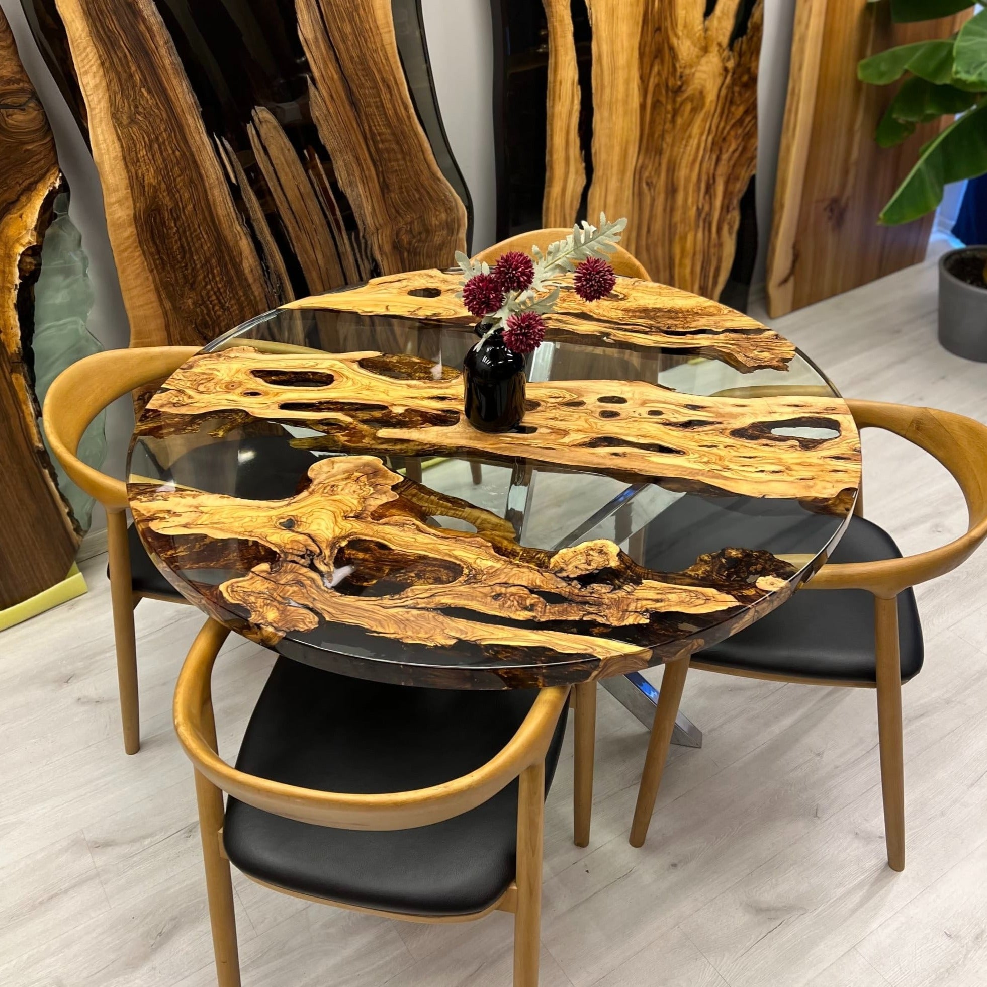 Custom Epoxy Coffee Table Olive Wood RT09