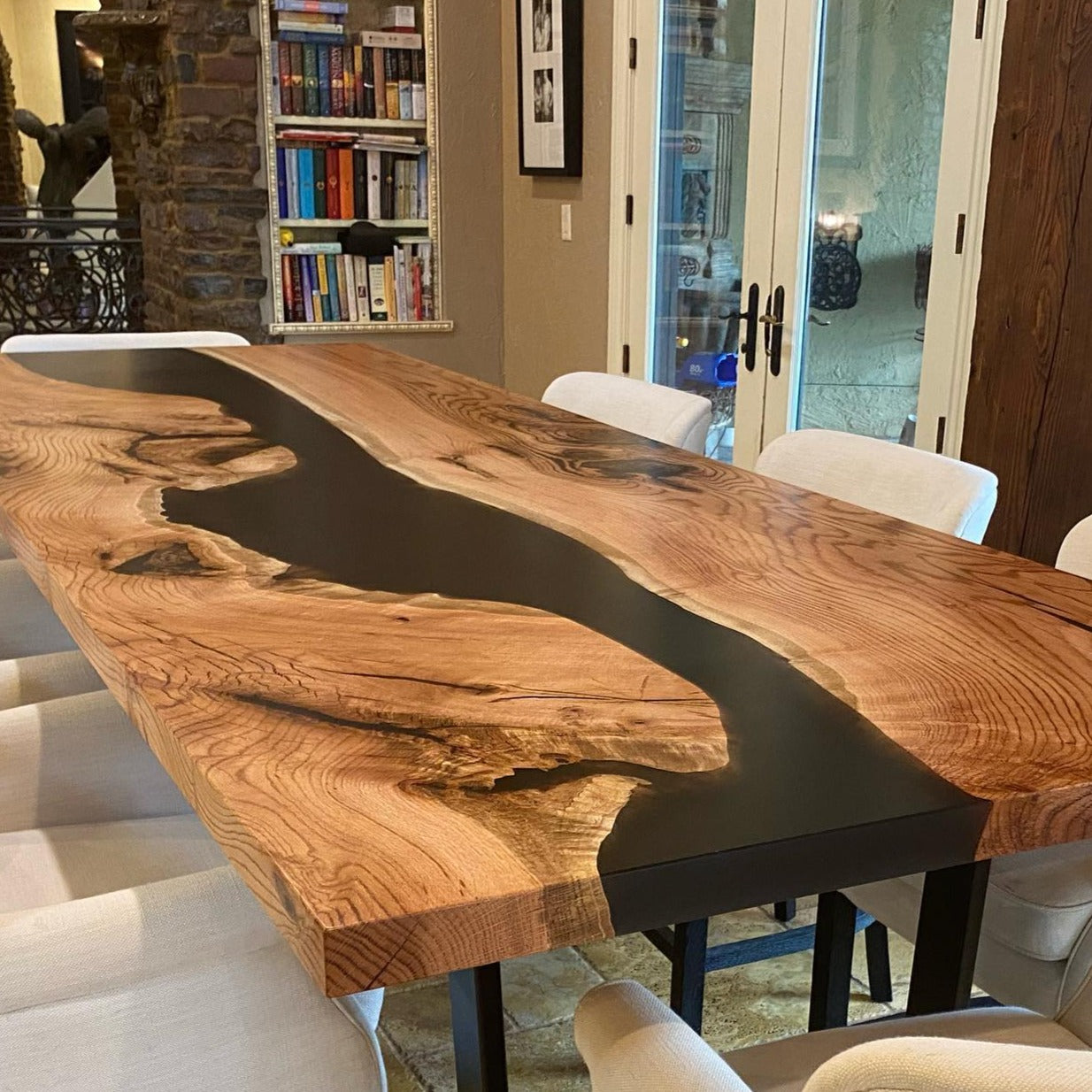 Custom Epoxy River Dining Table 8Seats CT52