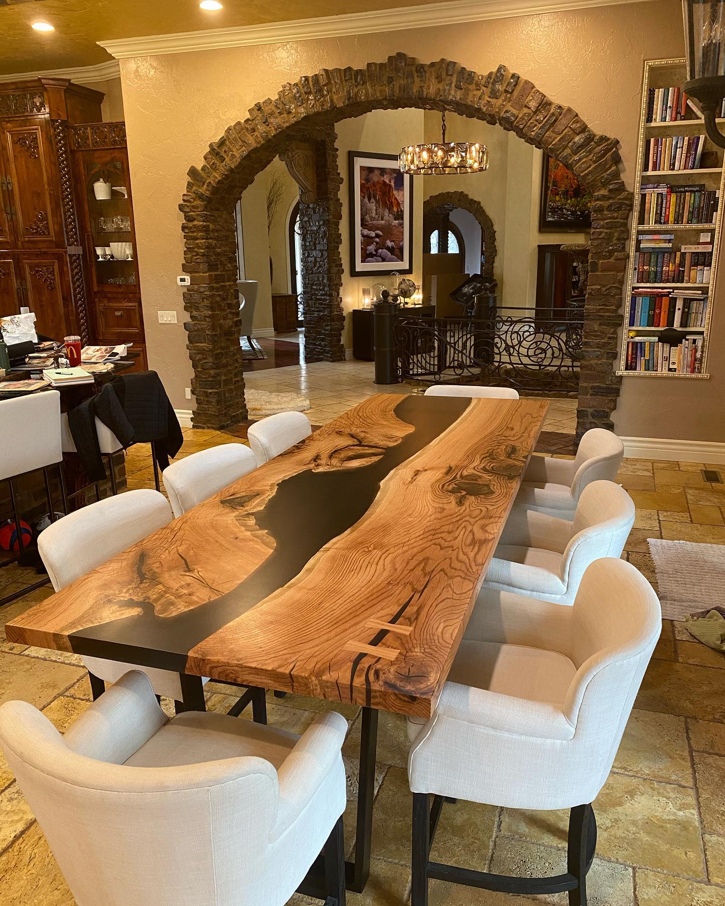 Custom Epoxy River Dining Table 8Seats CT52
