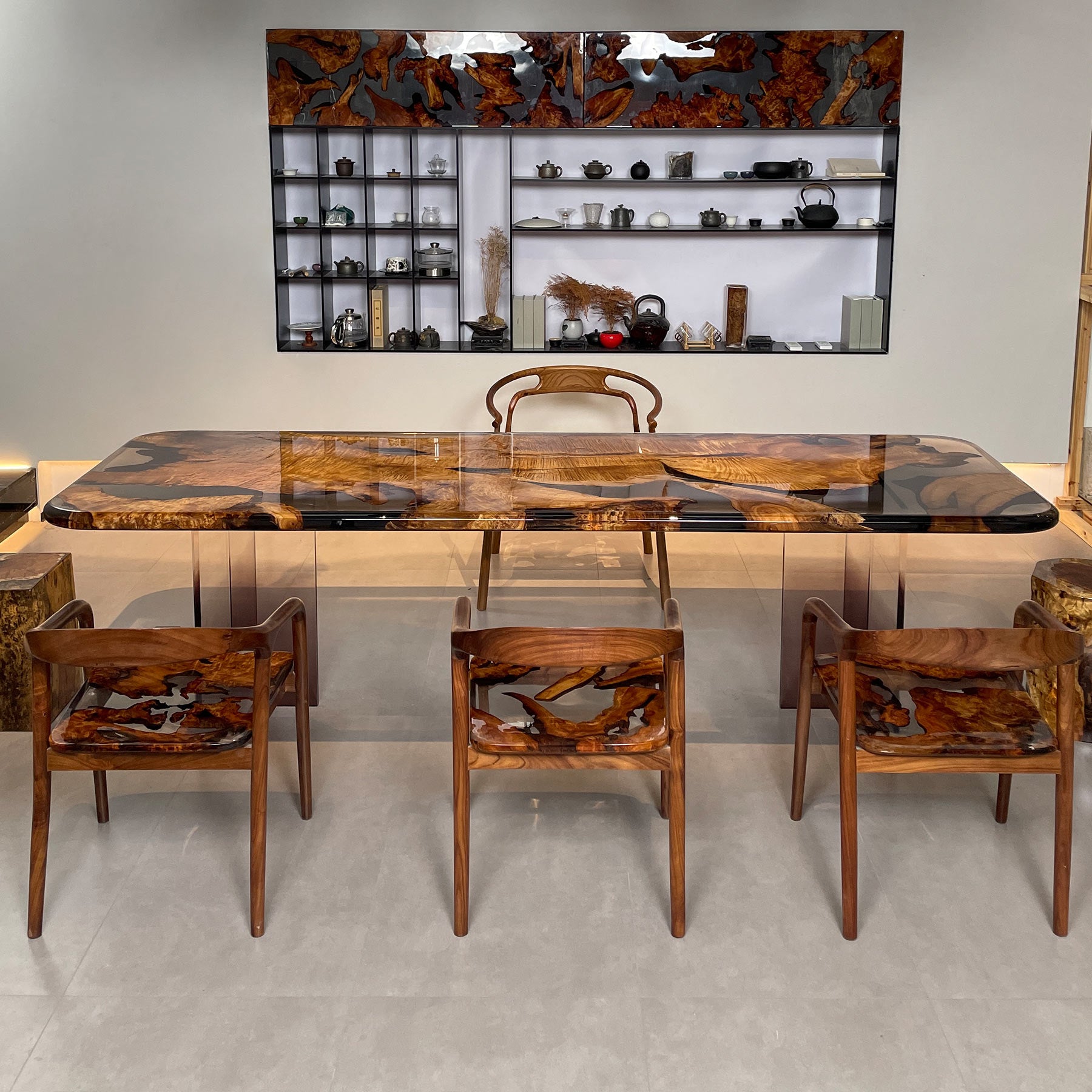 Wooden Epoxy Resin Table - Kazanahome